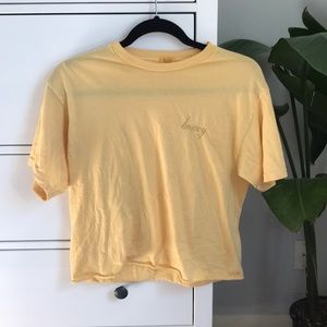 Brandy Melville honey embroidered t-shirt